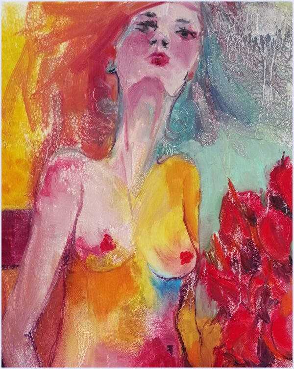 Waiting with flowers - Image 2